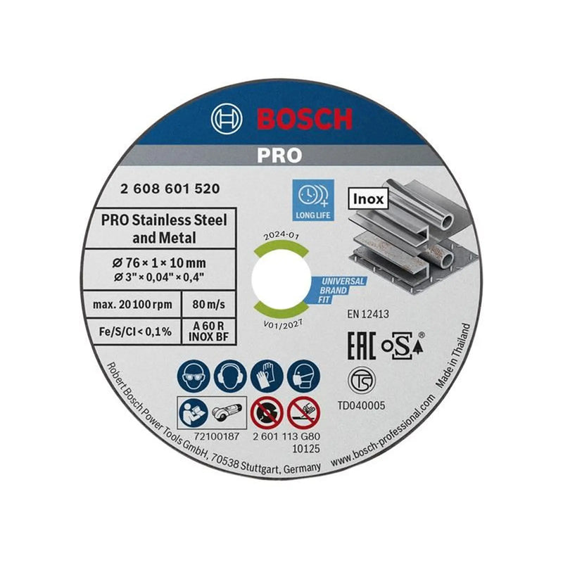 Bosch Powertool Accessories Cutting Disc Pack of 5