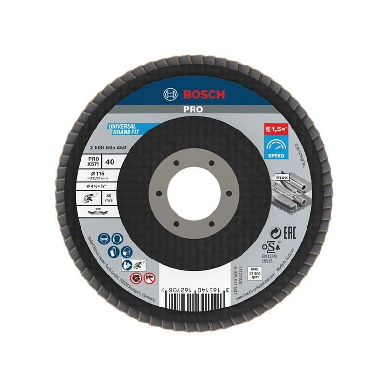 Bosch Powertool Accessories Bosch PRO X571 Flap Disc Heavy Duty Sanding Tool