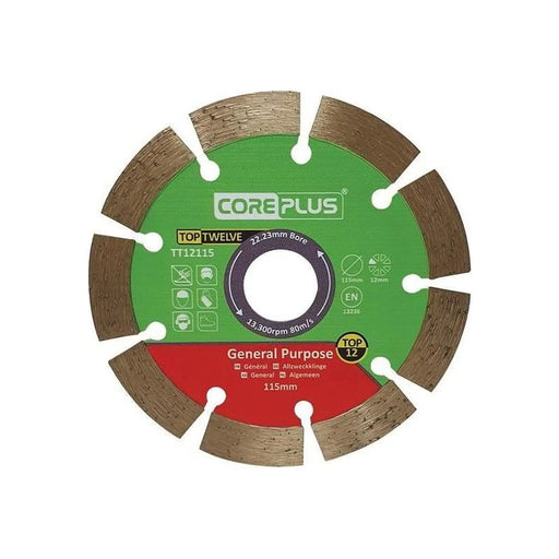CorePlus Diamond Blade 115mm Heavy Duty Quality