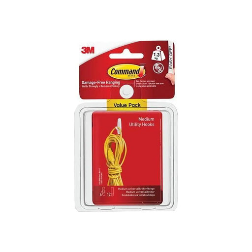 Command™ Medium Utility Hooks Value Pack of 6