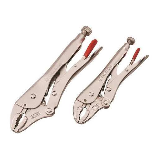 Crescent® Curved Jaw Locking Pliers Set with Wire Cutter