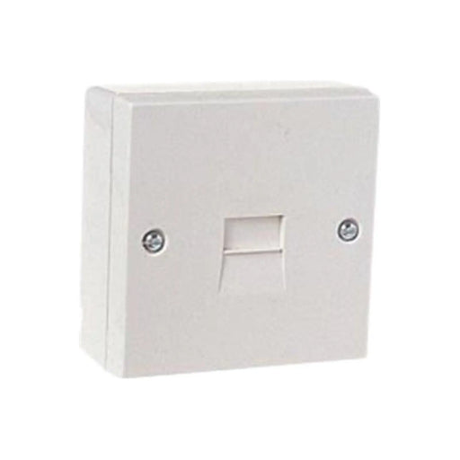 Dencon Telephone Socket 1 Way White Screwless