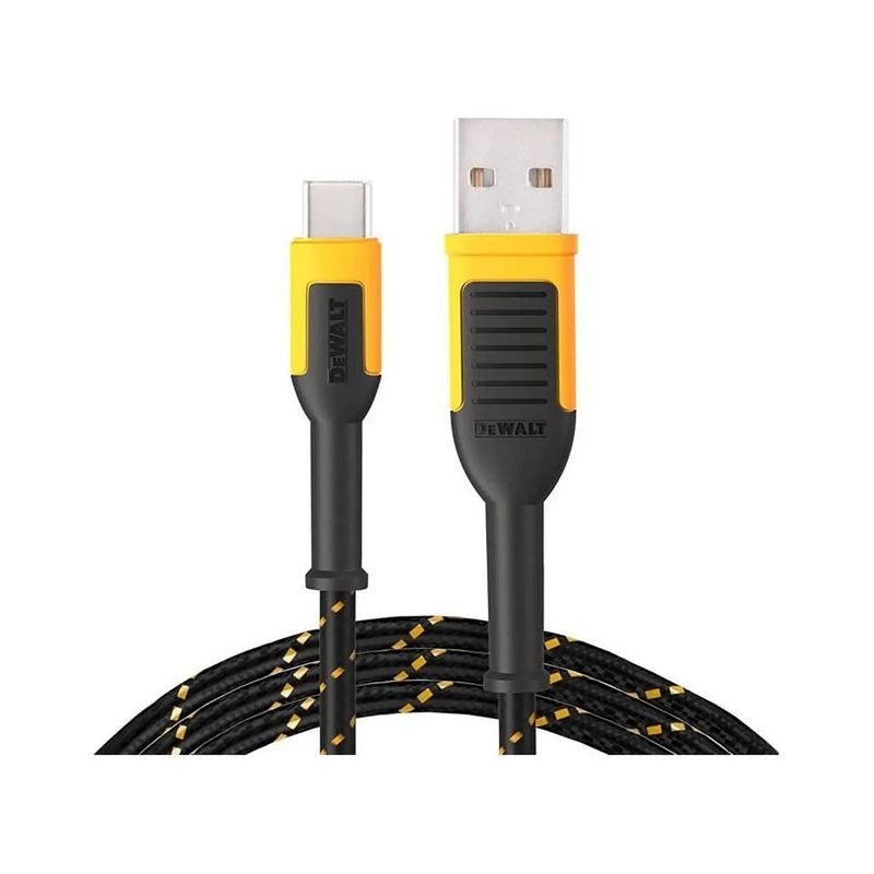 Dewalt Telecoms USB A to USB C Reinforced Charging Cable 3m (10ft)
