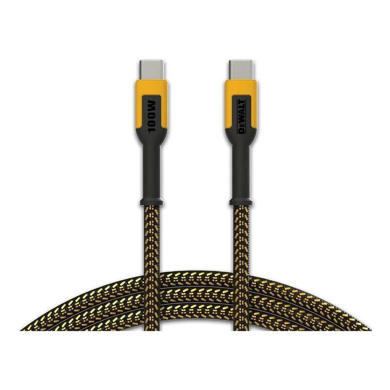 Dewalt Telecoms USB C to USB C 100W Reinforced Charging Cable 1.2m (4ft)