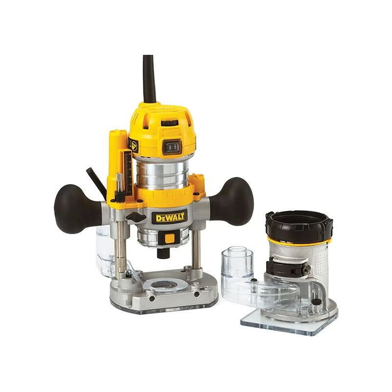 Dewalt Power Tools D26204K 1/4in Premium Plunge & Fixed Base Combi Router 900W 240V