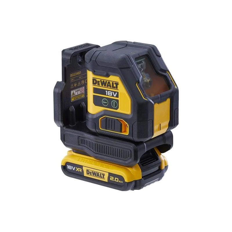 Dewalt Power Tools DCLE34021D1 XR Compact Cross Line Green Laser 18V 1 x 2.0Ah Li-ion