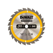 Dewalt Power Tools Portable Construction Circular Saw Blade 184 x 16mm x 24T