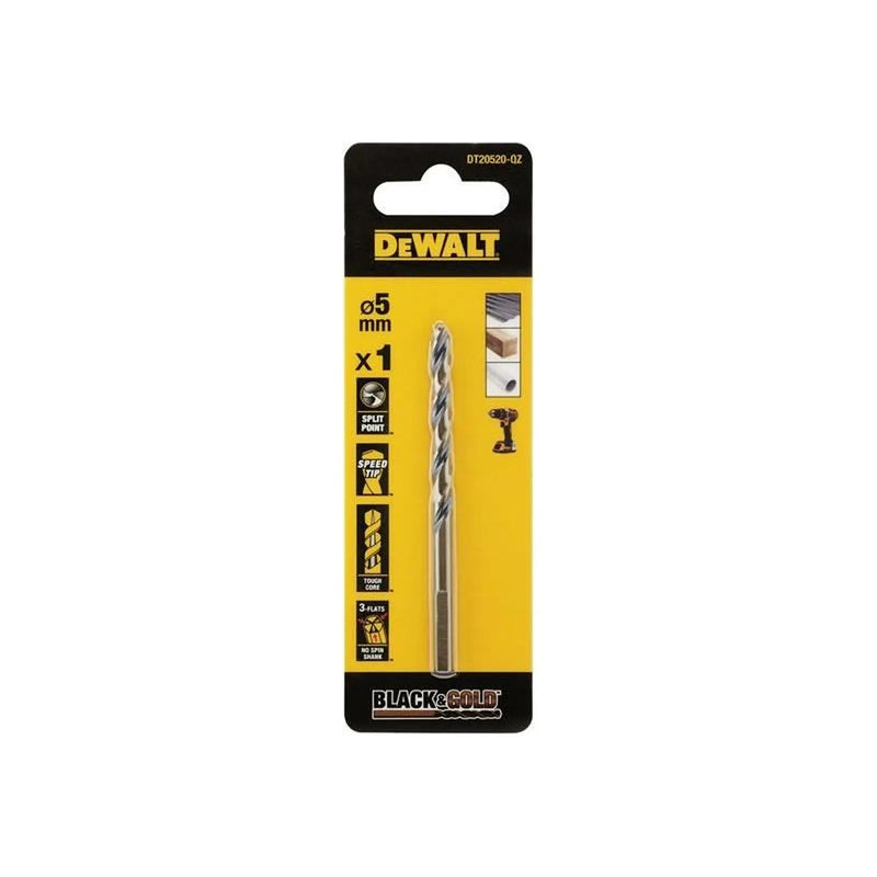 Dewalt Power Tools BLACK&GOLD HSS Drill Bit 5.0mm