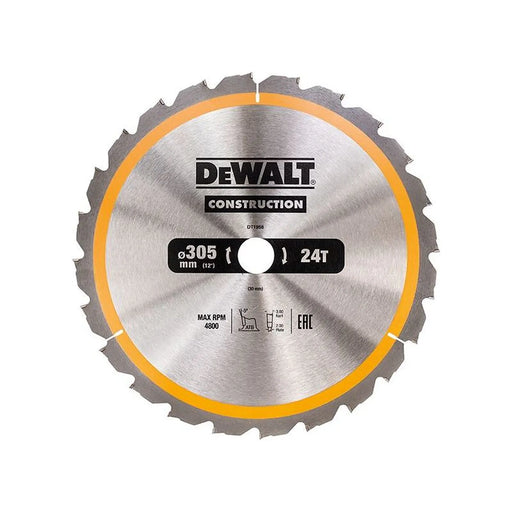 Dewalt Power Tools Stationary Construction Circular Saw Blade 305 x 30mm x 24T ATB/Neg