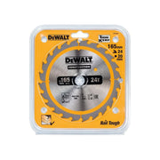 Dewalt Power Tools Cordless Construction Trim Saw Blade 165 x 20mm x 24T