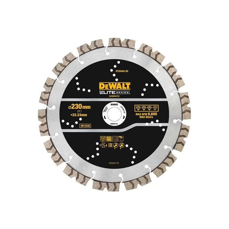 Dewalt Power Tools ELITE SERIES™ All Purpose Diamond Segmented Wheel 230 x 22.2mm