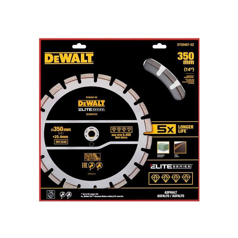 Dewalt Power Tools ELITE SERIES™ Asphalt Diamond Segmented Wheel 350 x 25.4mm