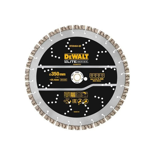 Dewalt Power Tools ELITE SERIES™ All Purpose Diamond Segmented Wheel 350 x 25.4mm