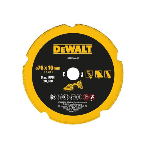 Dewalt Power Tools DT20590 Diamond Multi Material Blade 75mm