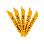 Dewalt Power Tools Bi-Metal Reciprocating Blade for Plastic & Pipes 152mm( Pack 5)
