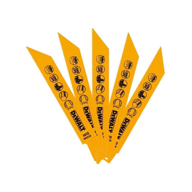 Dewalt Power Tools Bi-Metal Reciprocating Blade for Metal Cordless 152mm x 18 TPI (Pack 5)