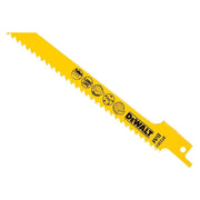 Dewalt Power Tools Bi-Metal Reciprocating Blade for Wood, Fine Fast Cuts 152mm x 6 TPI (Pack 5)