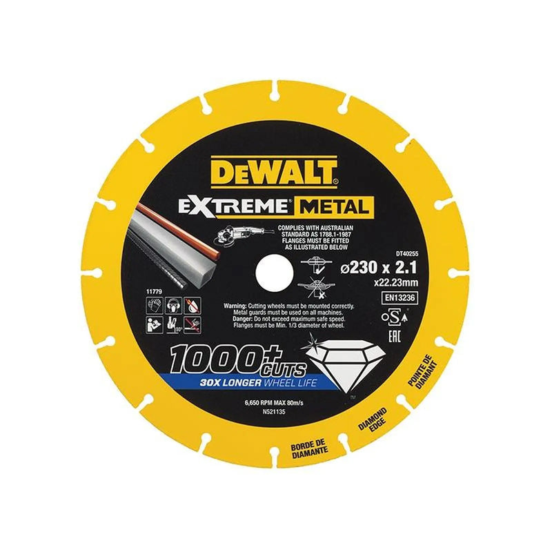 Dewalt Power Tools Extreme Metal Cut Off Saw Blade 230 x 22.23 x 2.10mm