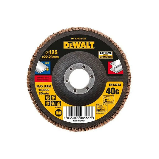 Dewalt Power Tools DT30602 Extreme Metal Flap Disc 125 x 22.2mm x 40G