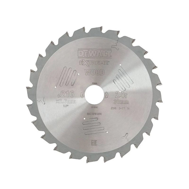 Dewalt Power Tools Series 60 Circular Saw Blade 216 x 30mm x 24T ATB/Neg