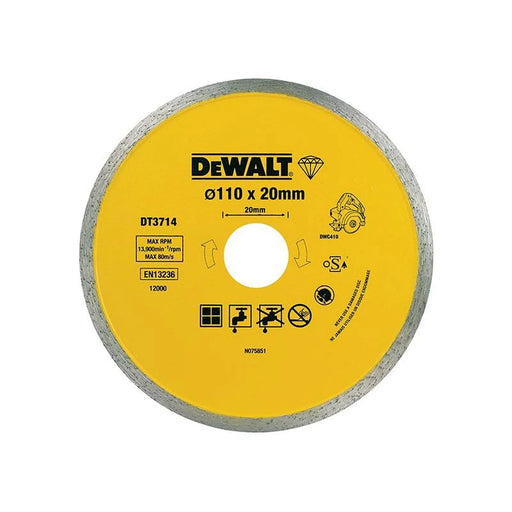 Dewalt Power Tools DT3714 Diamond Tile Blade 110 x 20mm