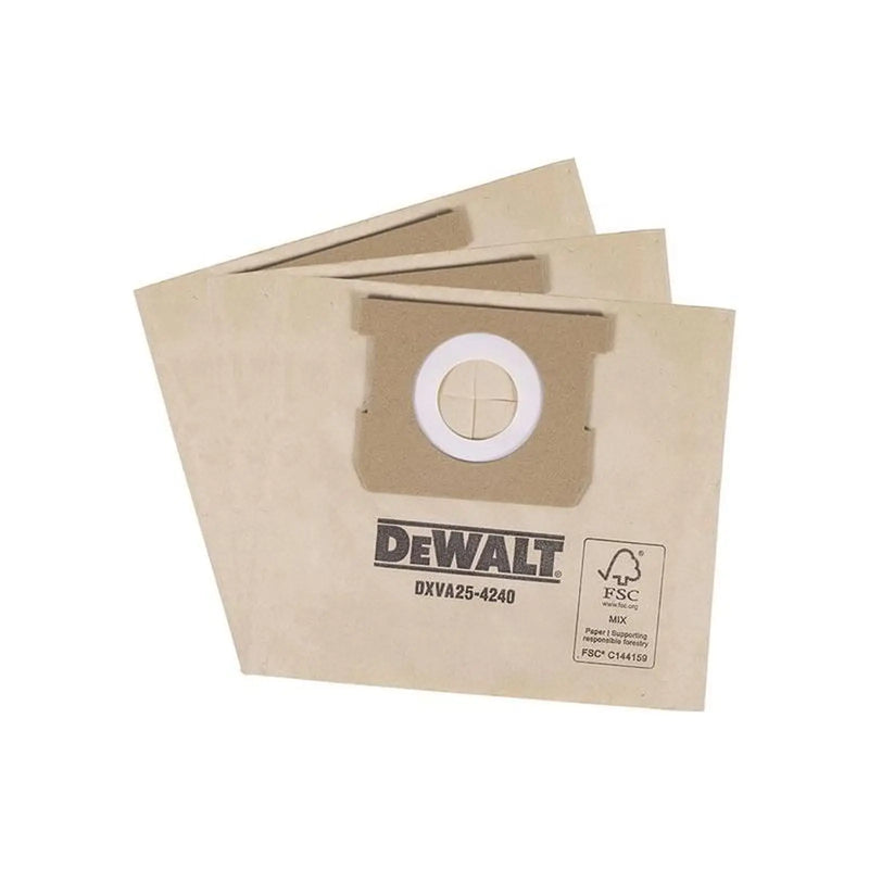 Dewalt Vacuum DXVA25-4240 Dust Bag (Pack 3)