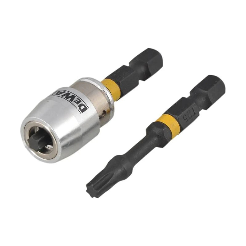 Dewalt Power Tools Impact Torsion Bits TX25 x  50mm (x2) and Magnetic Screwlock Sleeve
