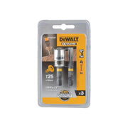 Dewalt Power Tools Impact Torsion Bits TX25 x  50mm (x2) and Magnetic Screwlock Sleeve