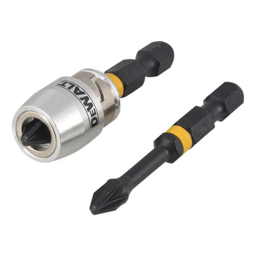 Dewalt Power Tools Impact Torsion Bits PZ2 x 50mm (x2) and Magnetic Screwlock Sleeve