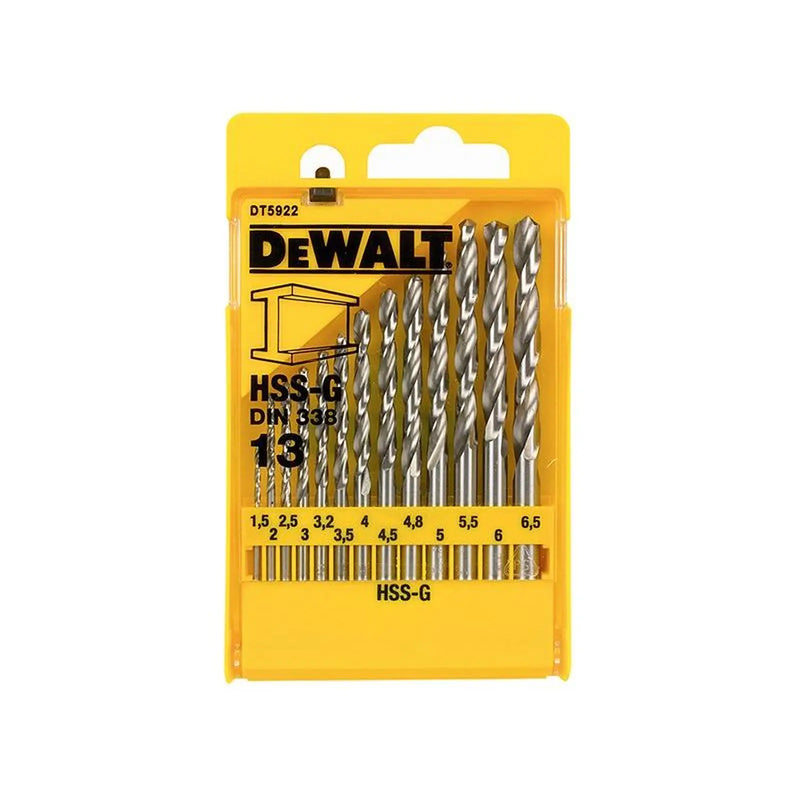 Dewalt Power Tools HSS-G Jobber Drill Bit Set, 13 Piece