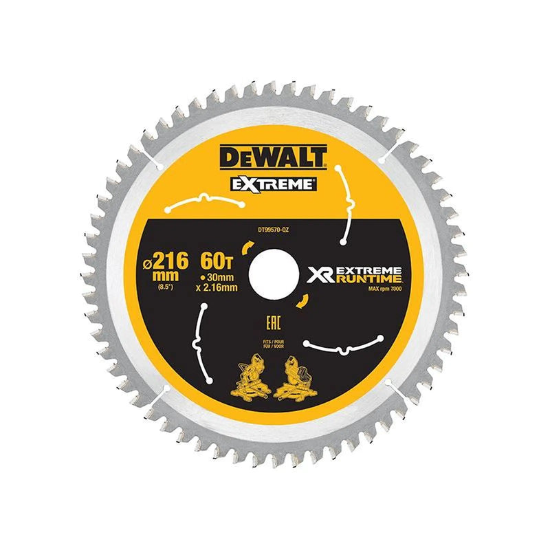 Dewalt Power Tools XR FlexVolt Circular Saw Blade 216 x 30mm x 60T