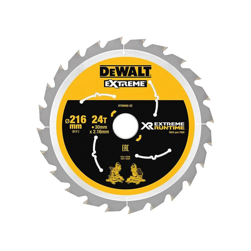 Dewalt Power Tools XR FlexVolt Circular Saw Blade 216 x 30mm x 24T