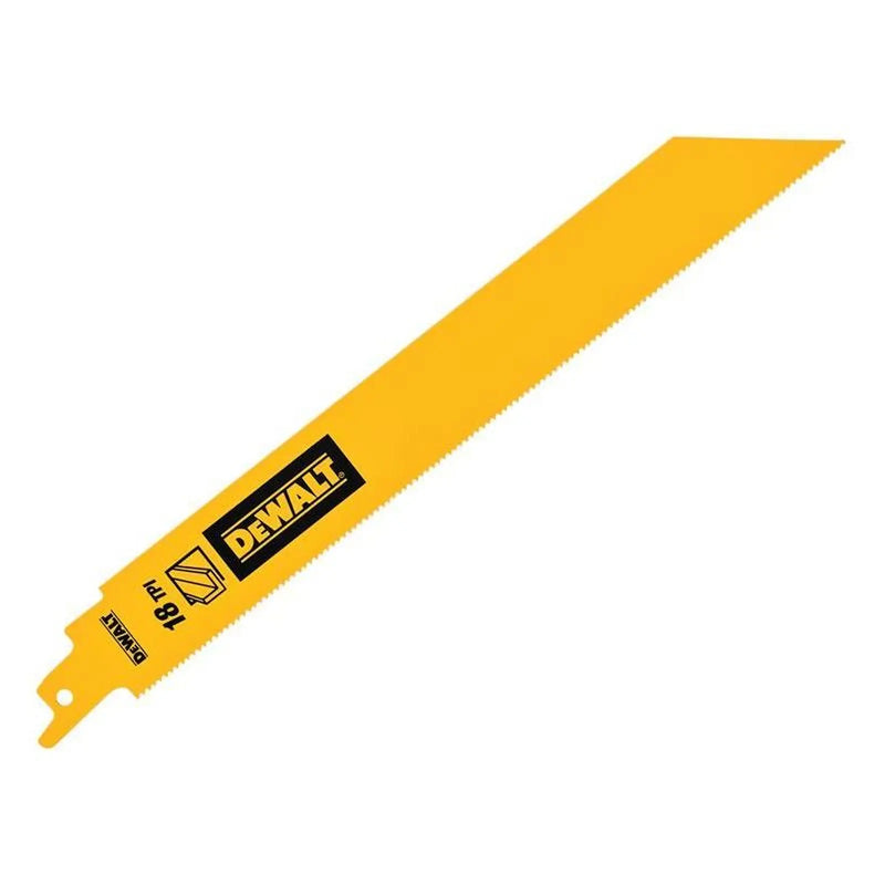 Dewalt Power Tools Bi-Metal 1in High Metal Reciprocating Blade 228mm x 18 TPI (Pack 5)
