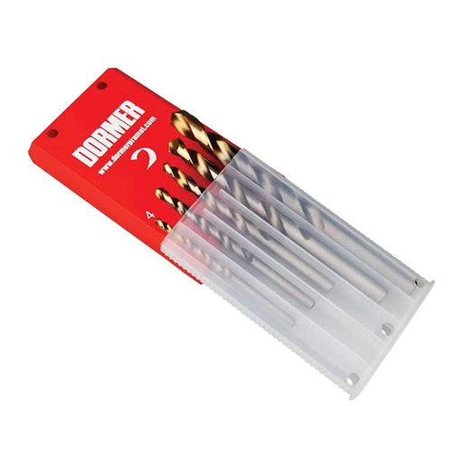 Dormer A08910 Set A002 HSS TiN Coated Jobber Drill Set of 5 4.0-10.0
