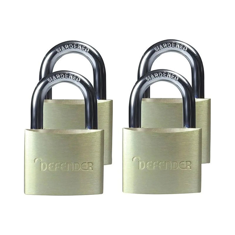 DEFENDER Aluminium Padlock Quad Pack 40mm Heavy Duty