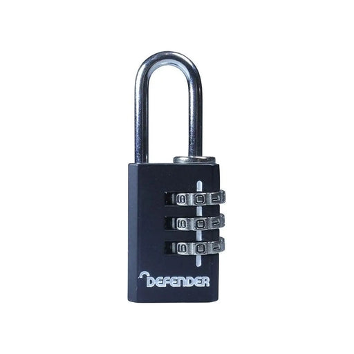 DEFENDER Black Die-Cast Combination Padlock 20mm