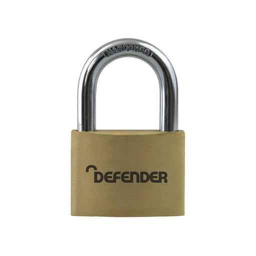 DEFENDER Brass Padlock 50mm Heavy Duty Security