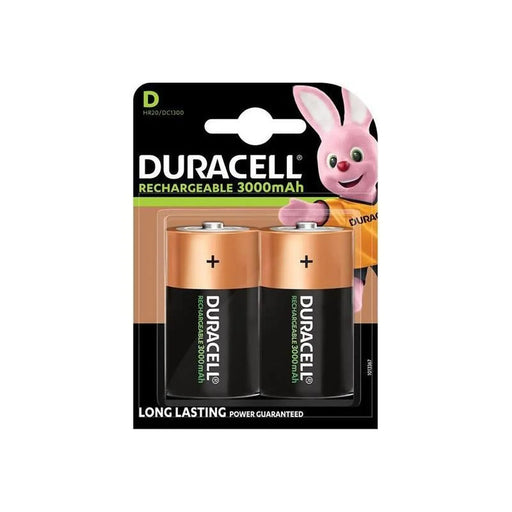 Duracell D Cell 3000Mah Rechargeable Batteries (Pack 2)