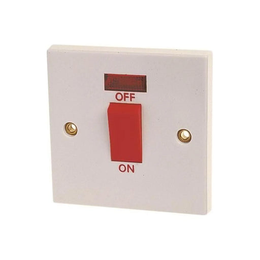 Dencon 45A Double Pole Switch with Pilot Lamp