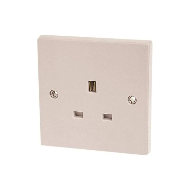 Dencon Unswitched Socket 1-Gang 13A White