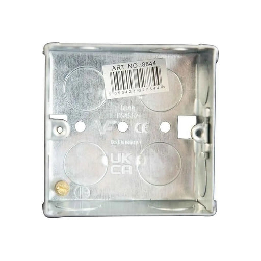 Dencon Metal Back Box 1-Gang 35mm Professional