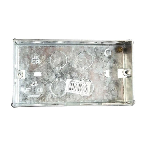 Dencon Metal Back Box 2-Gang 45mm Electrical Fitting