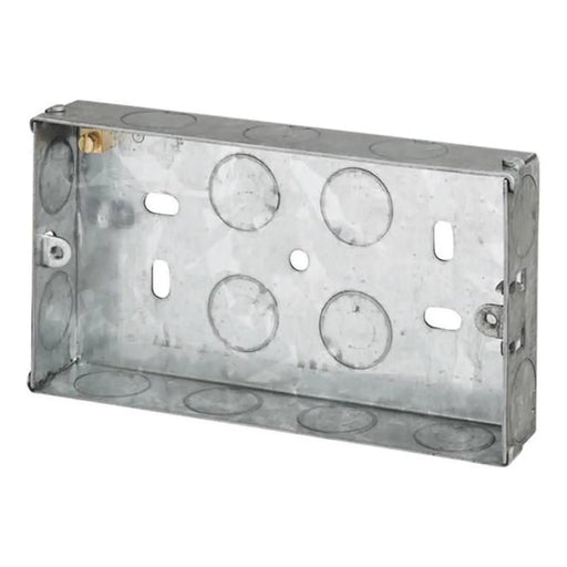 Dencon Metal Back Box 2-Gang 25mm Professional