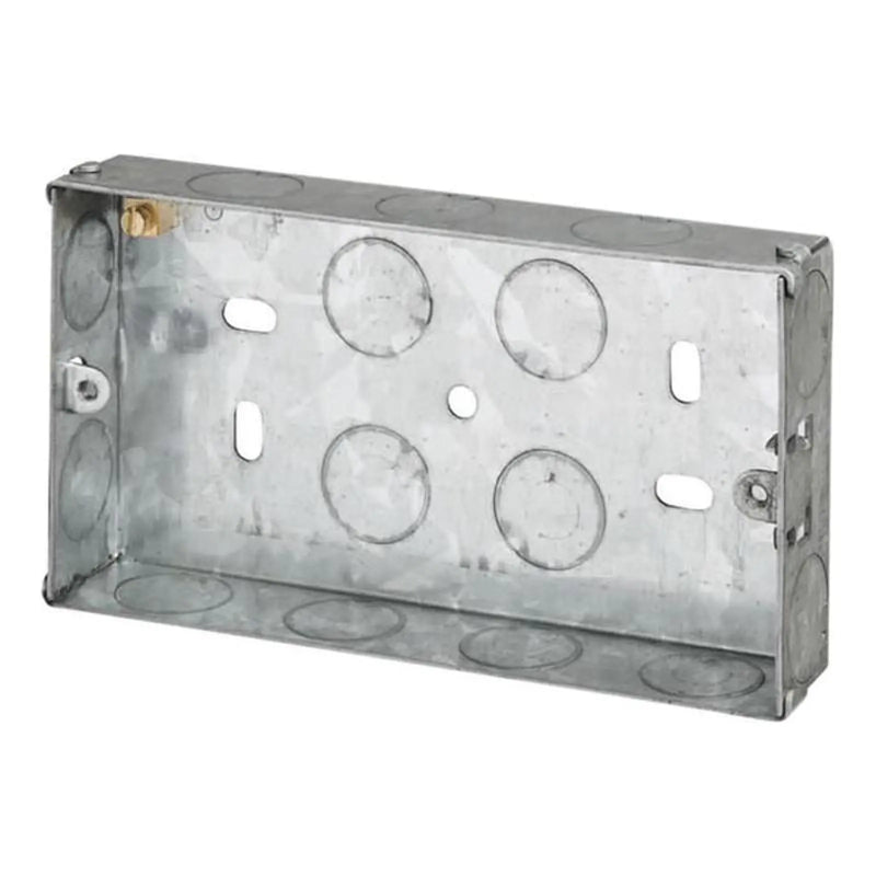 Dencon Metal Back Box 2-Gang 25mm Professional