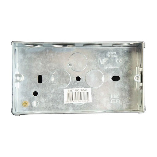 Dencon Metal Back Box 2-Gang 35mm Professional