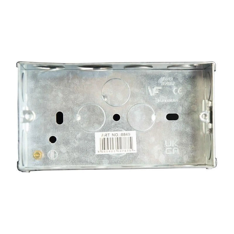 Dencon Metal Back Box 2-Gang 35mm Professional