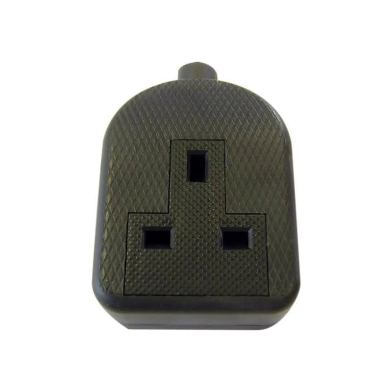 Dencon Trailing Socket 13A 1-Gang Black