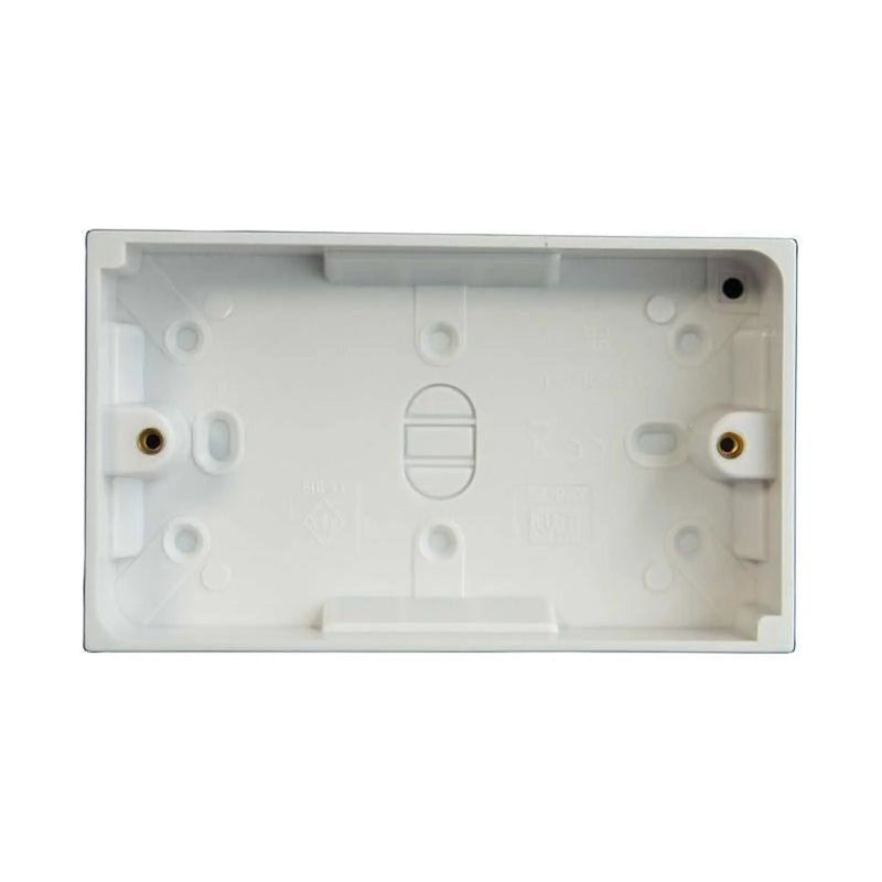 Dencon 2-Gang Pattress Box 25mm Electrical Fitting