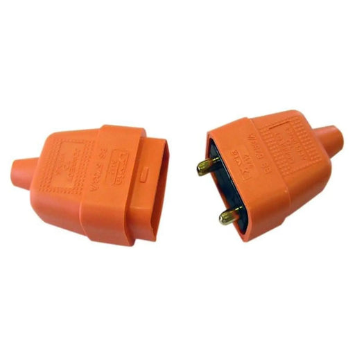 Dencon 2 Pin Rubber Connector Plug 10A Orange