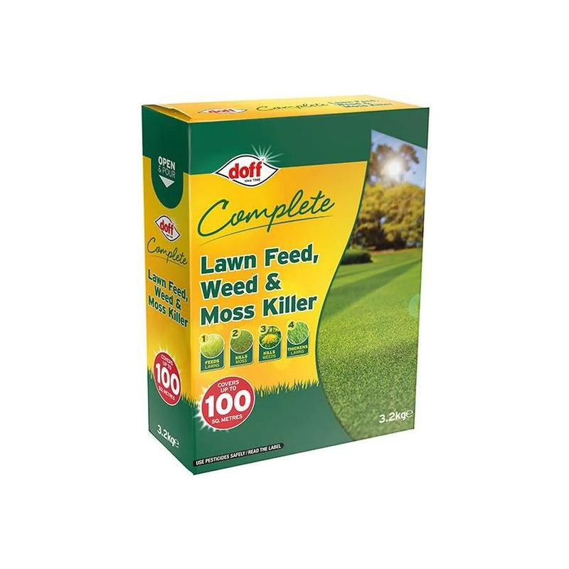 Doff Complete Lawn Feed, Weed & Moss Killer 3.2kg